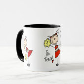 Rot und Goldcheerleader-Tasse Tasse (Vorderseite Links)