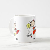 Rot und Goldcheerleader-Tasse Tasse (Vorderseite Links)