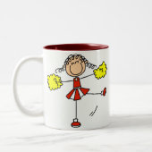 Rot und Goldcheerleader Zweifarbige Tasse (Links)