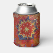 Rot und Golden Mandala Custom Can Cooler Dosenkühler (Kanne Rückseite)