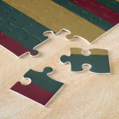 Rot und goldfarbene Weihnachtscreme gestreift Puzzle (Seite)