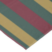 Rot und goldfarbene Weihnachtscreme gestreift Tischdecke (Schrägansicht)