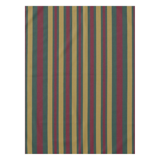 Rot und goldfarbene Weihnachtscreme gestreift Tischdecke (Vorderseite)