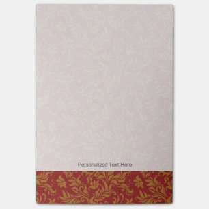 Rot- und Goldflormuster Post-it Klebezettel