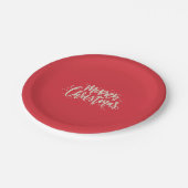 Rot-und Goldfrohe Weihnacht-Papier-Teller Pappteller (Schrägansicht)