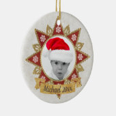 Rot und goldgelb-luxuriöse Circle Shape Rahmen Sno Keramik Ornament (Rechts)