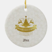 Rot und goldgelb-luxuriöse Circle Shape Rahmen Sno Keramik Ornament (Hinten)