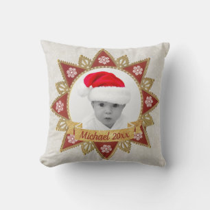 Rot und goldgelb-luxuriöse Circle Shape Rahmen Sno Kissen