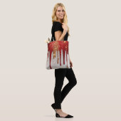 Rot- und Goldglitter tropft Tasche (Am Model)