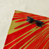 Rot- und Goldhandtuch Strandtuch (Beispiel)