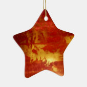 Rot und GoldKeramikdekoration Keramik Ornament (Rechts)