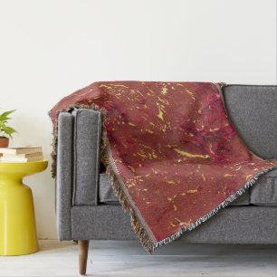 Rot- und Goldmuster Decke