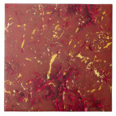 Rot- und Goldmuster Fliese (Vorderseite)