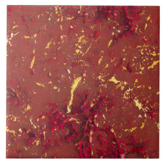 Rot- und Goldmuster Fliese