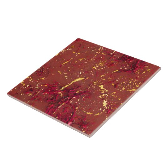 Rot- und Goldmuster Fliese (Seite)