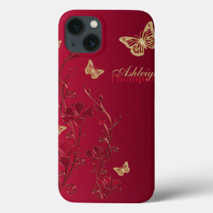 Rot und GoldschmetterlingsblumeniPad Air ケース Case-Mate iPhone Hülle