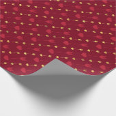 ROT- UND GOLDSCHUPPEN-VALENTINSTAG GESCHENKPAPIER (Ecke)