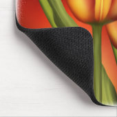 Rot und Goldtulpen Mousepad (Ecke)