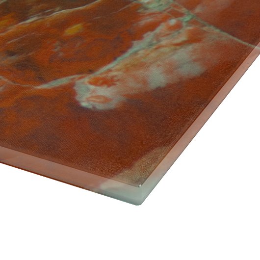 Rot und Goldversteinertes Holz Schneidebrett (Ecke)