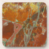 Rot und Goldversteinertes Holz Untersetzer (Vorderseite)