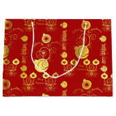 Rot- und Goldverzierungen Große Geschenktüte (Vorderseite)