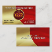 Rot und GoldVisitenkarte Visitenkarte (Vorne/Hinten)