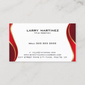 Rot- und Goldwache Grenze in weiß Visitenkarte (Rückseite)