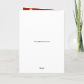 Rot und Goldweihnachtsgeschenkszene Feiertagskarte (Rückseite)