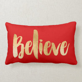 Rot und Goldweihnachtskissen glauben Lendenkissen