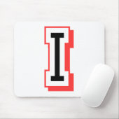 Rot und gotische Schrift I Mousepad (Mit Mouse)