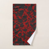 Rot und Grau Badhandtuch Set (Handtuch)