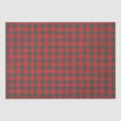 Rot und Grau Buffalo Kariert Seidenpapier (Vorderseite)