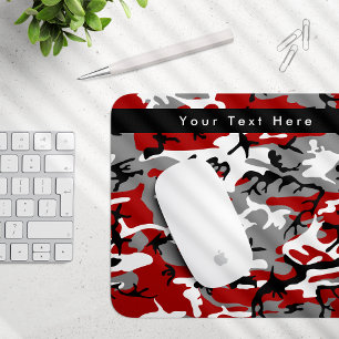 Rot und Grau Camo, Tarnung, Militär, Armee Mousepad