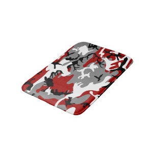 Rot und Grau Camouflage, Militär, Armee Badematte