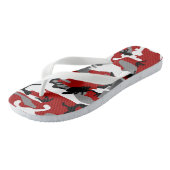 Rot und Grau Camouflage, Militär, Armee Badesandalen (Schrägansicht)