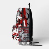Rot und Grau Camouflage, Militär, Armee Bedruckter Rucksack (Rechts)