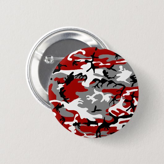Rot und Grau Camouflage, Militär, Armee Button (Vorne & Hinten)