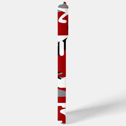 Rot und Grau Camouflage, Militär, Armee Case-Mate iPhone Hülle (Rückseite / Rechts)