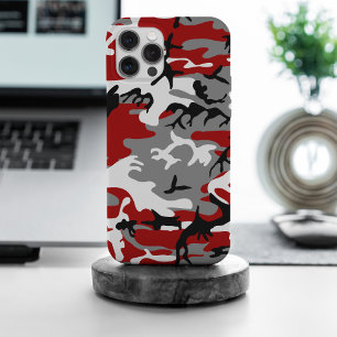 Rot und Grau Camouflage, Militär, Armee Case-Mate iPhone Hülle