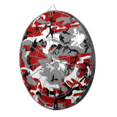 Rot und Grau Camouflage, Militär, Armee Dartscheibe (Vorderseite rechts)