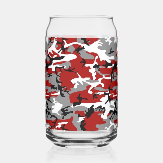 Rot und Grau Camouflage, Militär, Armee Dosenglas (Rückseite)