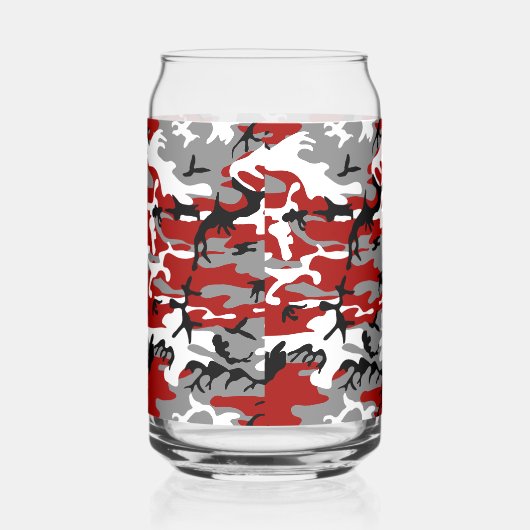 Rot und Grau Camouflage, Militär, Armee Dosenglas (Rechts)
