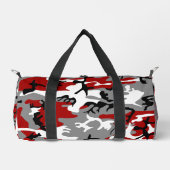 Rot und Grau Camouflage, Militär, Armee Duffle Bag (Vorderseite)