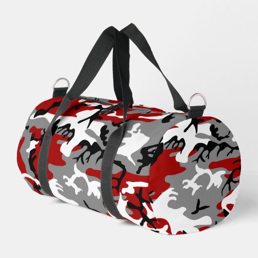Rot und Grau Camouflage, Militär, Armee Duffle Bag (Linke Seite)