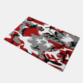 Rot und Grau Camouflage, Militär, Armee Fußmatte (Schrägansicht)