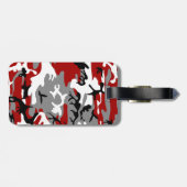 Rot und Grau Camouflage, Militär, Armee Gepäckanhänger (Rückseite horizontal)