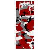 Rot und Grau Camouflage, Militär, Armee Geschenktüte Für Weinflaschen (Rückseite)