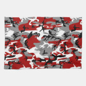 Rot und Grau Camouflage, Militär, Armee Geschirrtuch (Horizontal)
