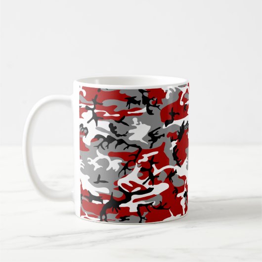 Rot und Grau Camouflage, Militär, Armee Kaffeetasse (Links)