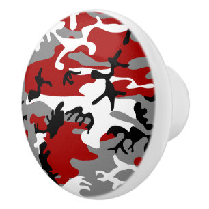 Rot und Grau Camouflage, Militär, Armee Keramikknauf